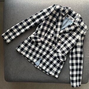 Veronica Beard Miller Dickey Checker Blazer Jacket Emily in Paris Size 10